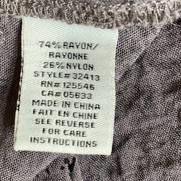 Habitat Button Down Abstract Top Sz S Purple Floral Tunic Lagenlook Artsy - Picture 12 of 14